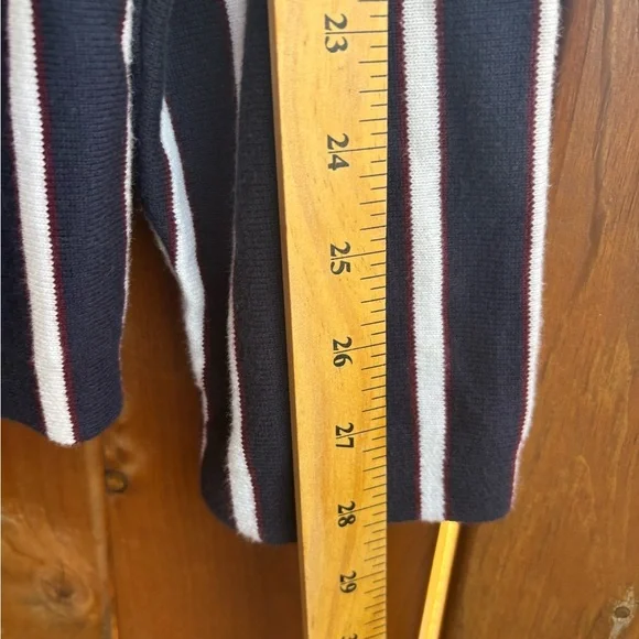 Jack & Jones Men’s Navy White Red Striped Jorsteve Knit Crewneck Sweater Size Lg - Picture 8 of 10